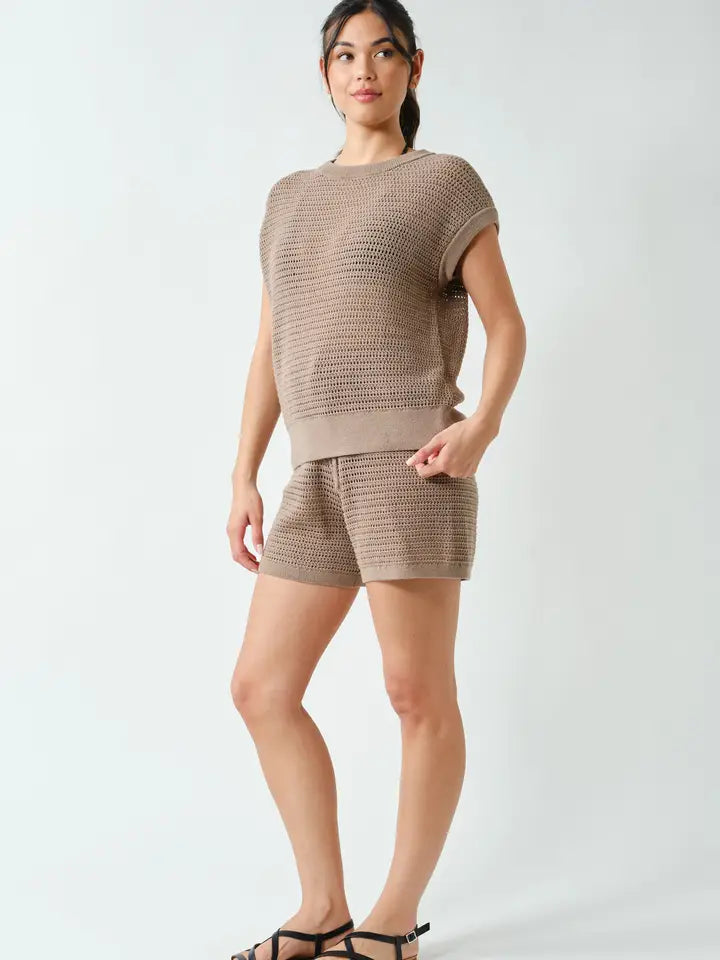 Coastal Breeze Crochet Shorts