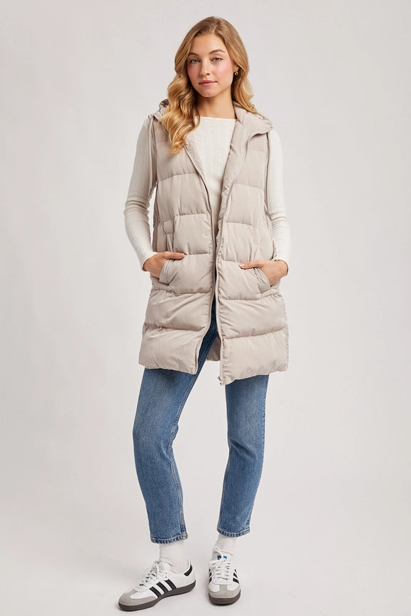 Down For Fun Hooded Puffer Vest