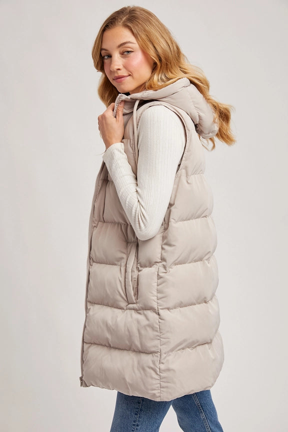 Down For Fun Hooded Puffer Vest