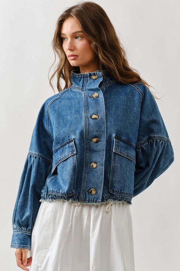 Aaron Balloon Sleeve Denim Jacket