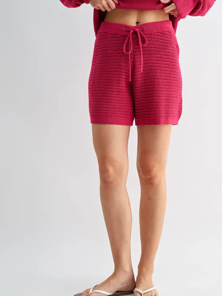 Coastal Breeze Crochet Shorts