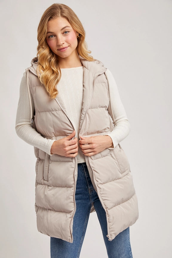 Down For Fun Hooded Puffer Vest