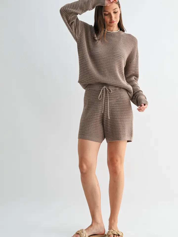 Coastal Breeze Crochet Shorts