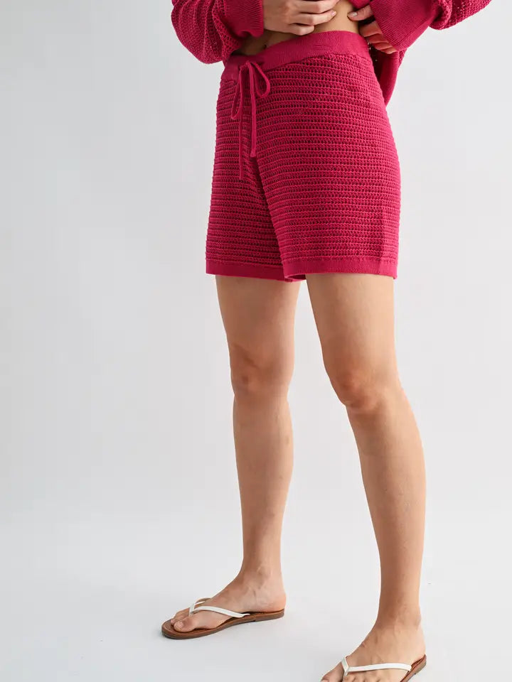 Coastal Breeze Crochet Shorts